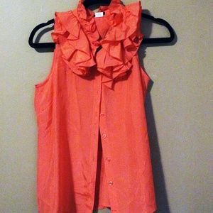 JCrew Ruffle, Silk Blouse.